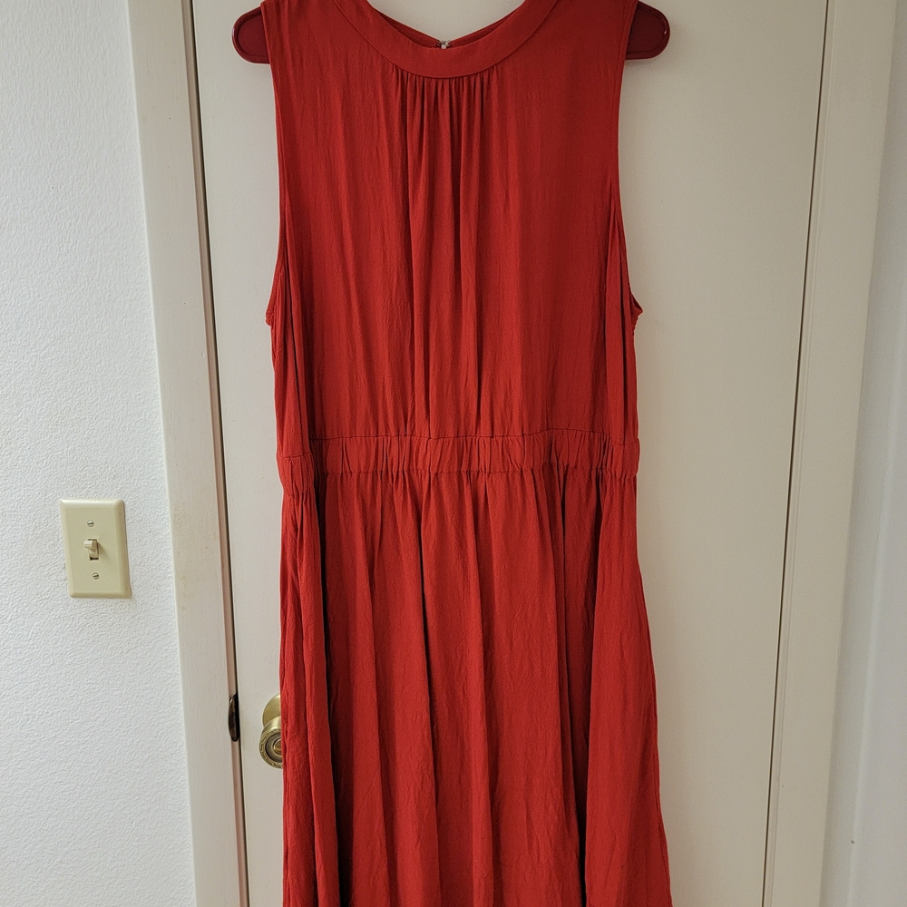 Boden Red Midi Dress Euc!